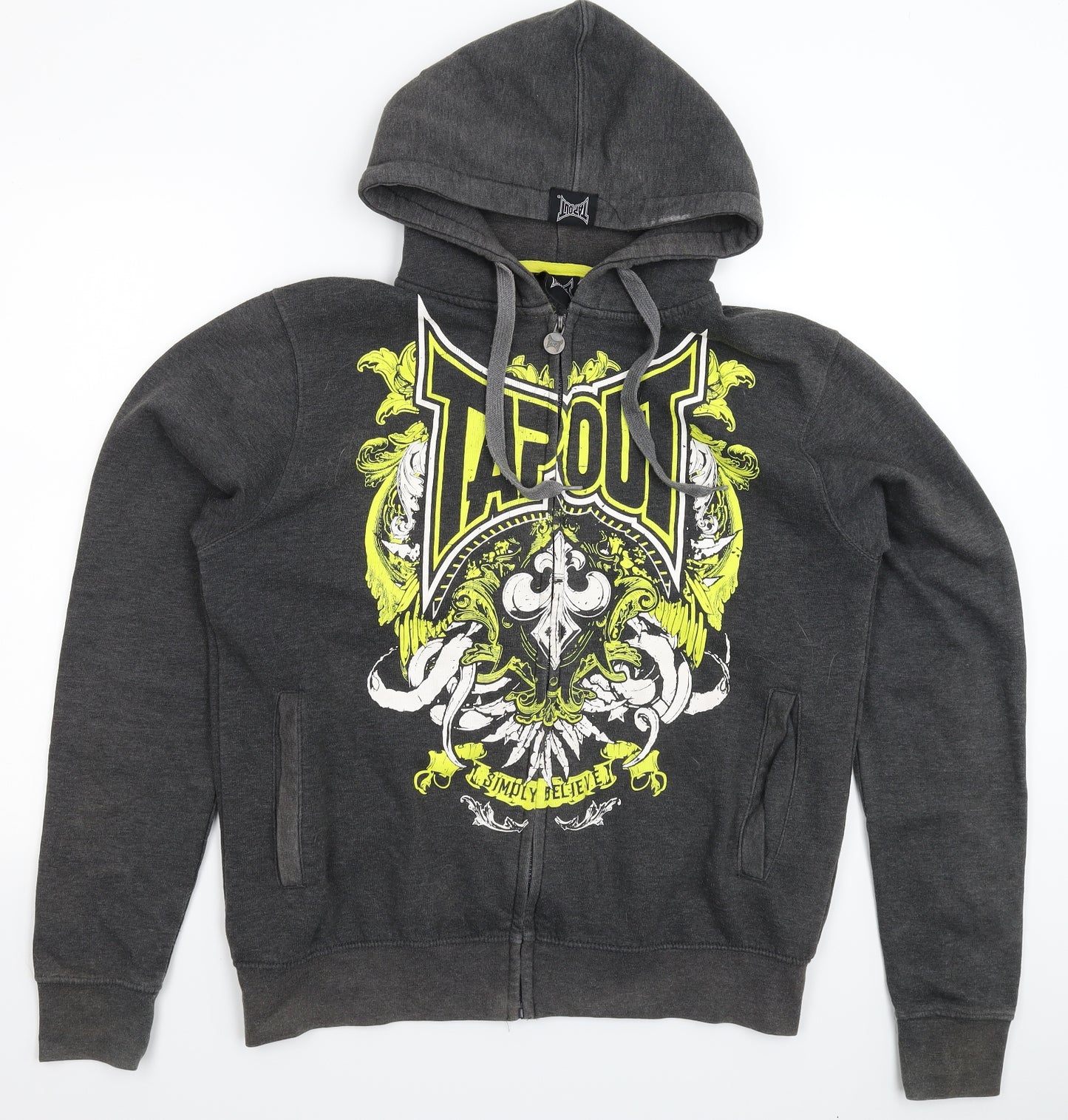 Tapout Mens Grey   Full Zip Hoodie Size L