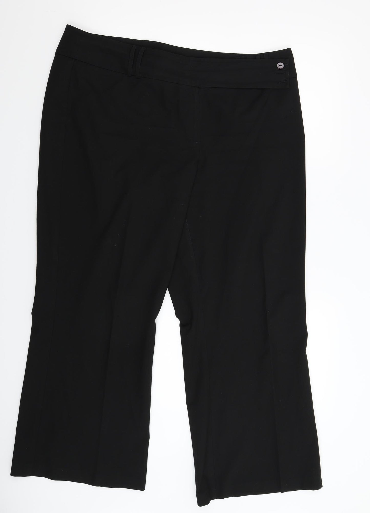 South Womens Black   Trousers  Size 18 L29 in