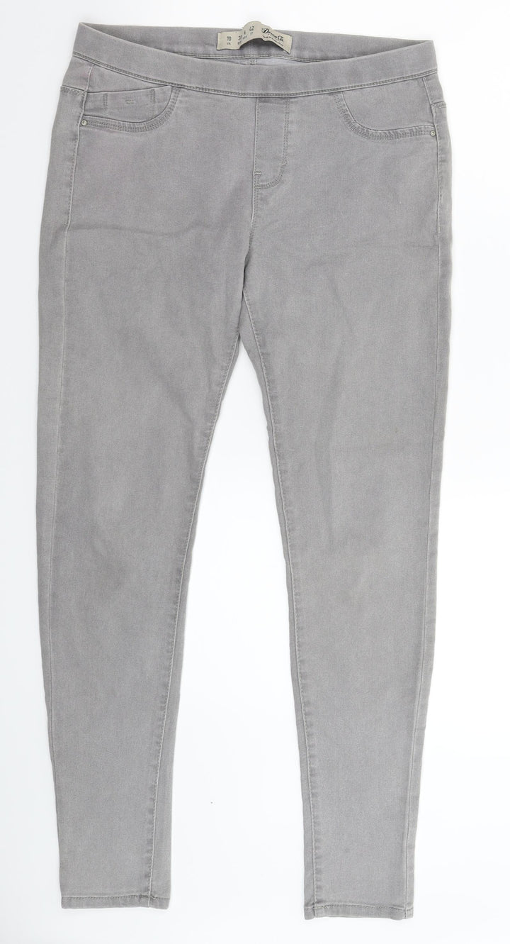 Denim & Co. Womens Grey Denim Jegging Jeans Size 10 L30 in