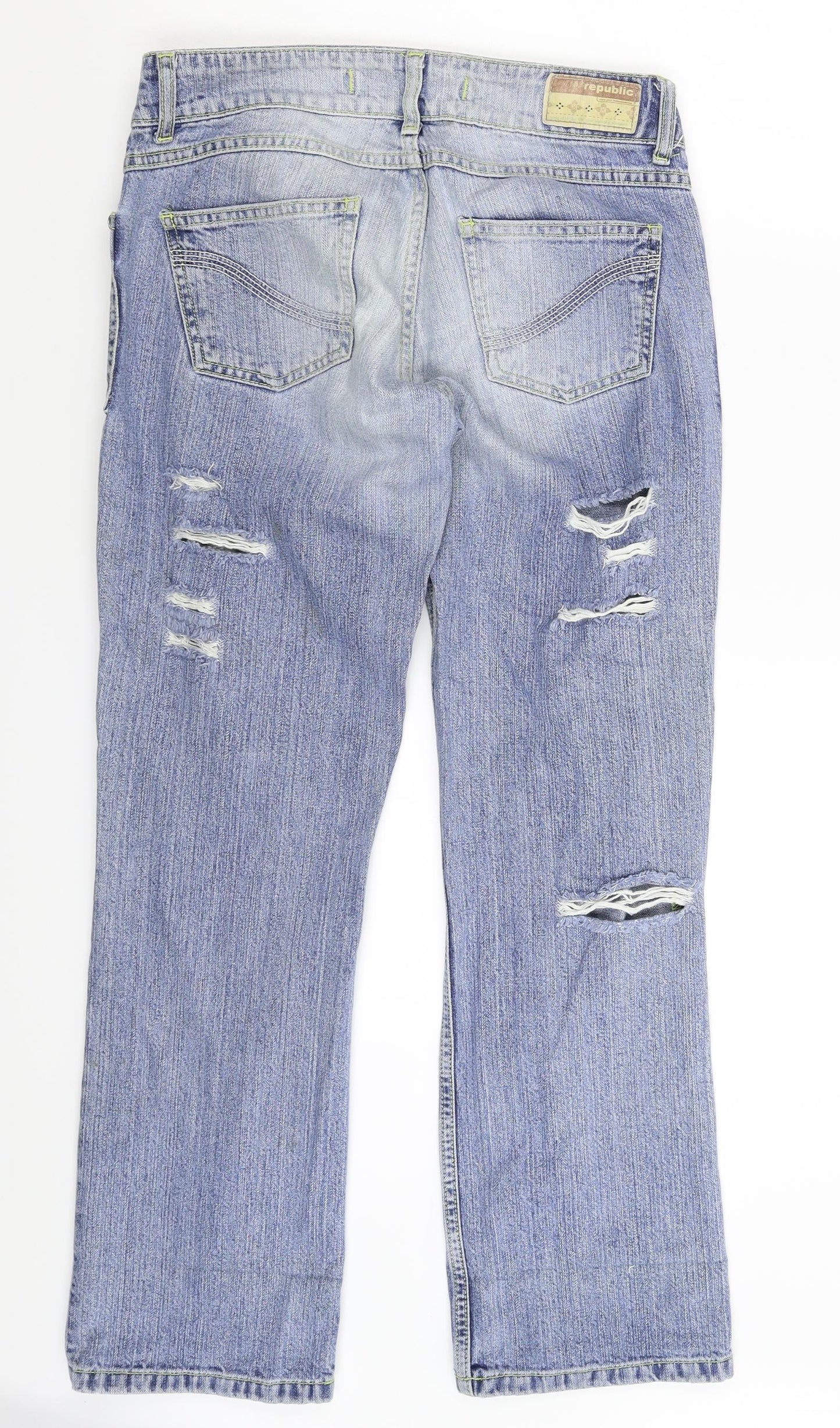 Republic Womens Blue  Denim Bootcut Jeans Size 10 L28 in