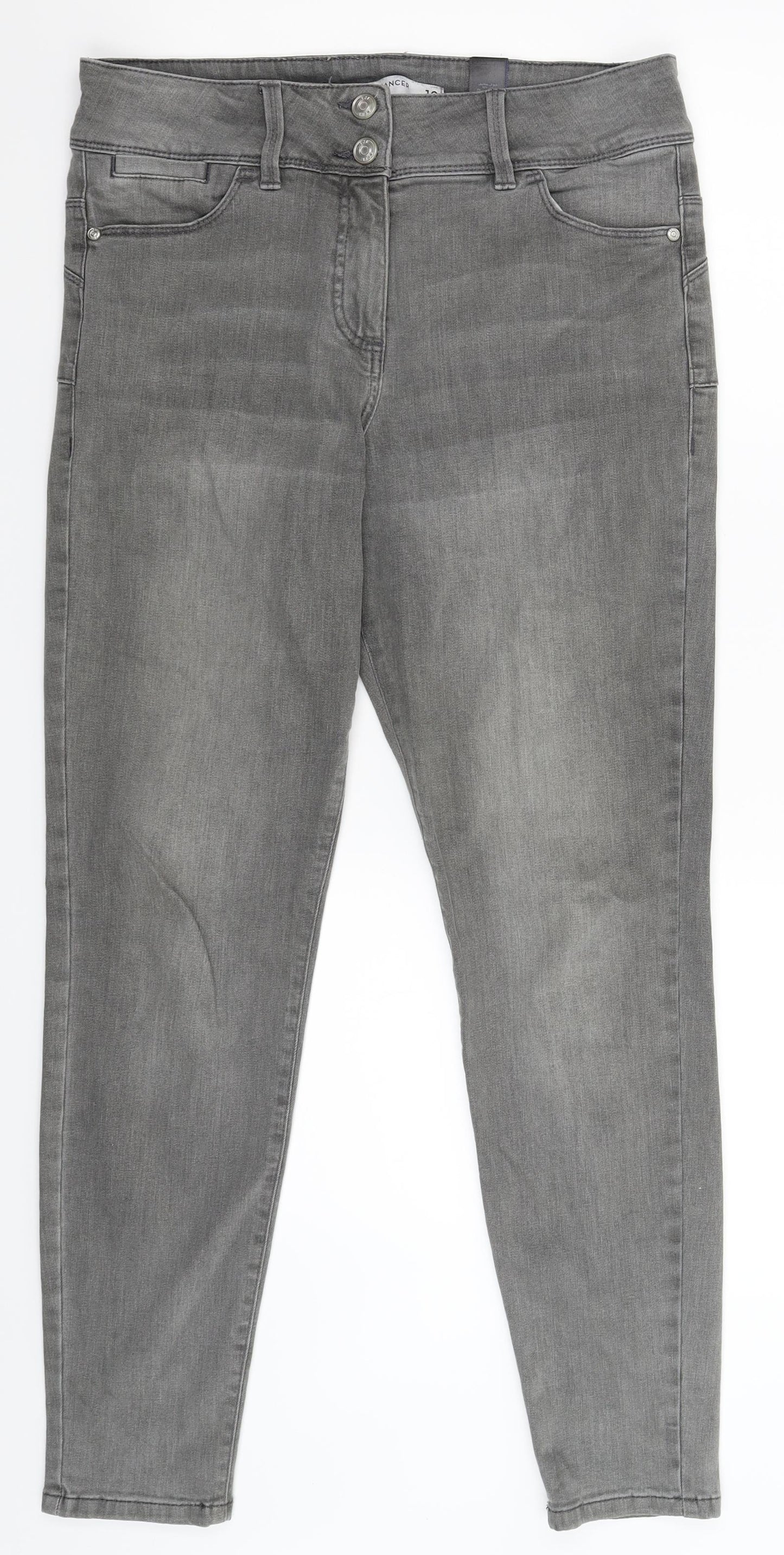 NEXT Womens Grey  Denim Skinny Jeans Size 12 L30 in