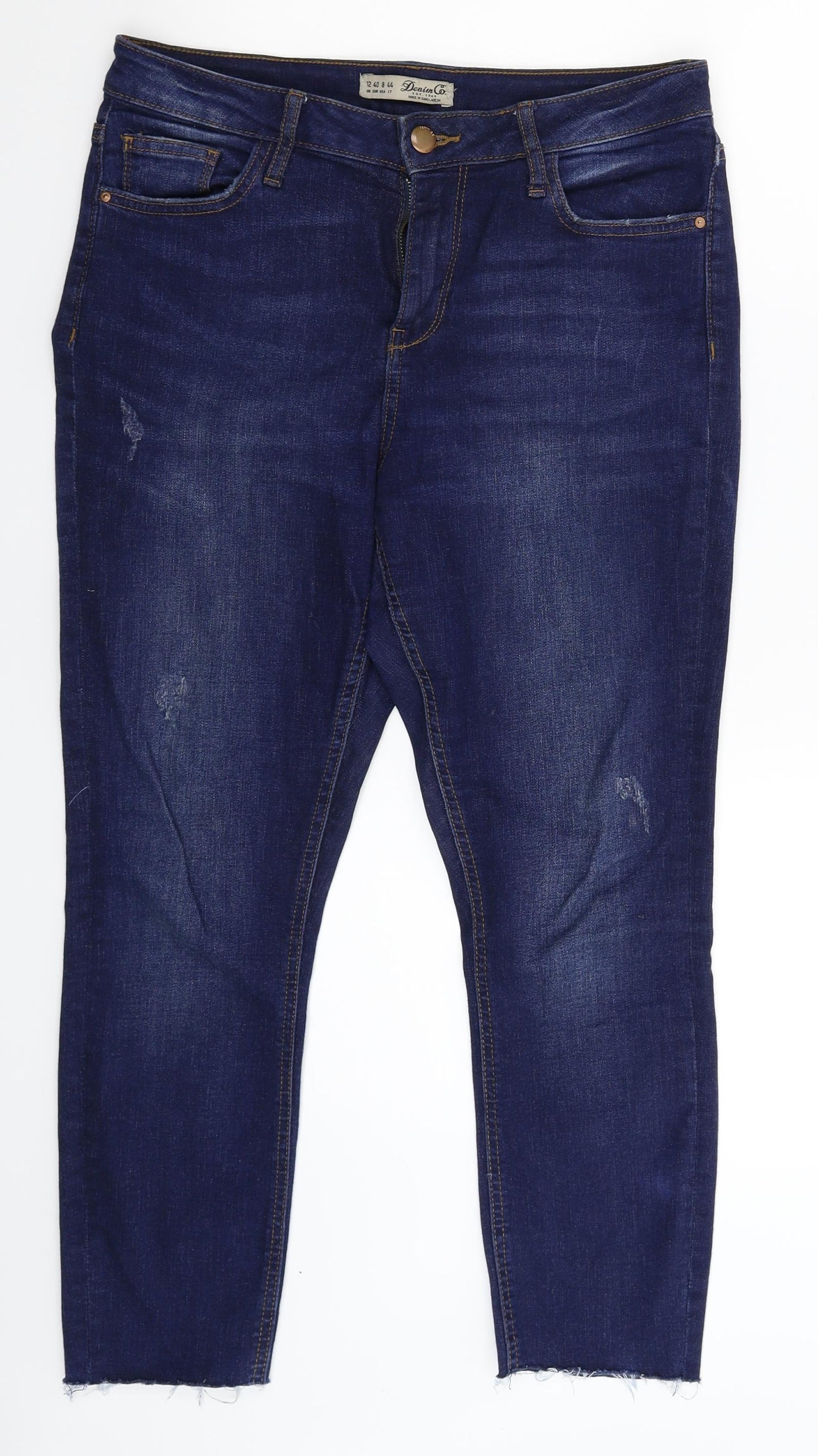 Denim & Co. Womens Blue  Denim Skinny Jeans Size 12 L26 in