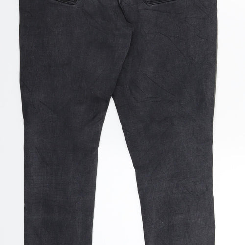 Blend She Womens Grey Striped Denim Skinny Jeans Size 32 in L30 in