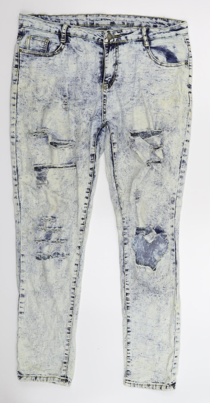 Preworn Womens Blue  Denim Skinny Jeans Size L L28 in