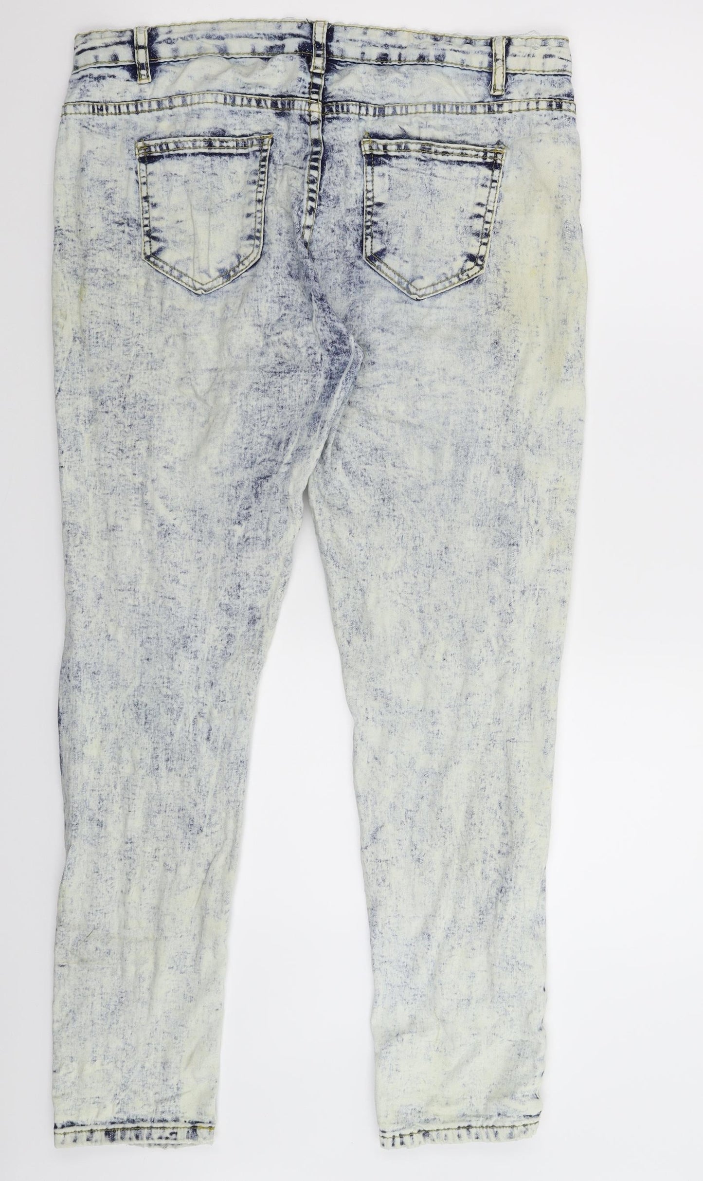 Preworn Womens Blue  Denim Skinny Jeans Size L L28 in