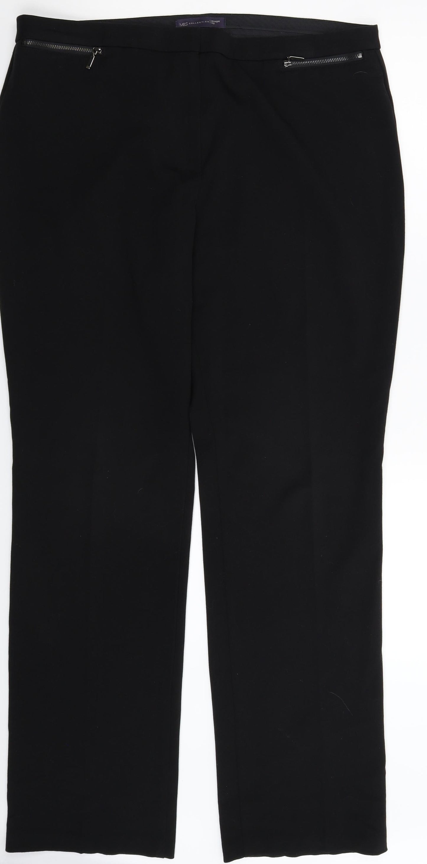 Marks and Spencer Womens Black   Trousers  Size 18 L34 in