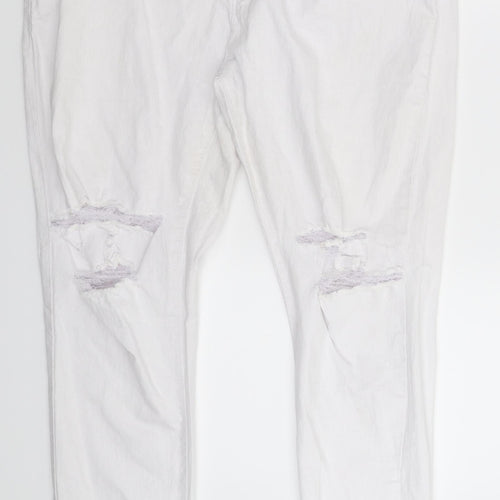 Preworn Womens White  Denim Skinny Jeans Size 3XL L28 in