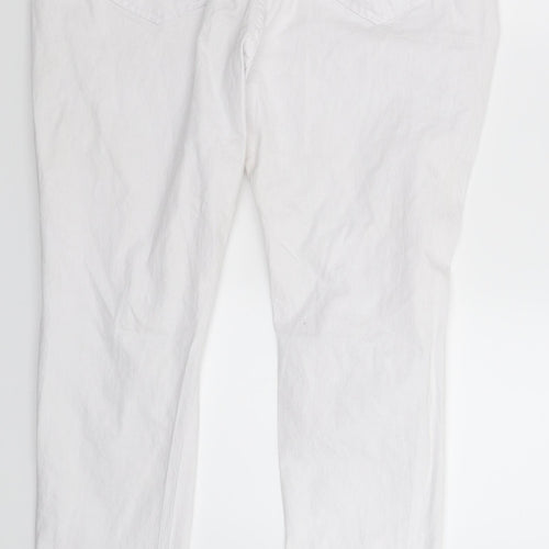 Preworn Womens White  Denim Skinny Jeans Size 3XL L28 in