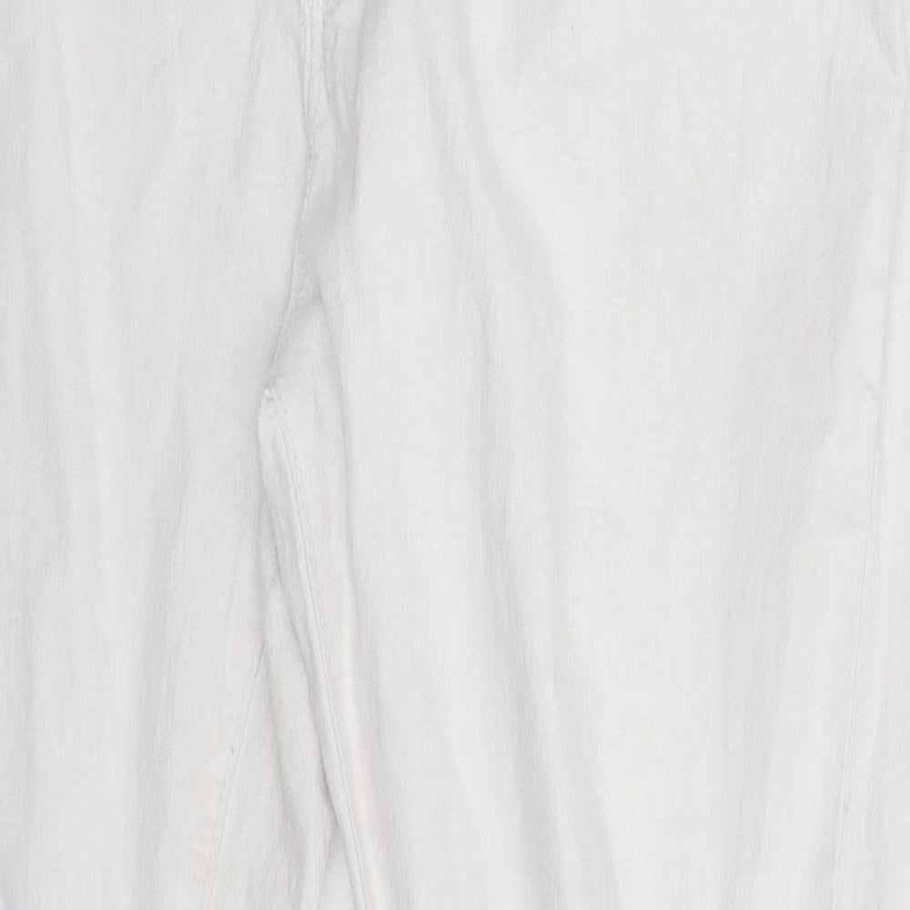 Preworn Womens White  Denim Skinny Jeans Size 3XL L28 in