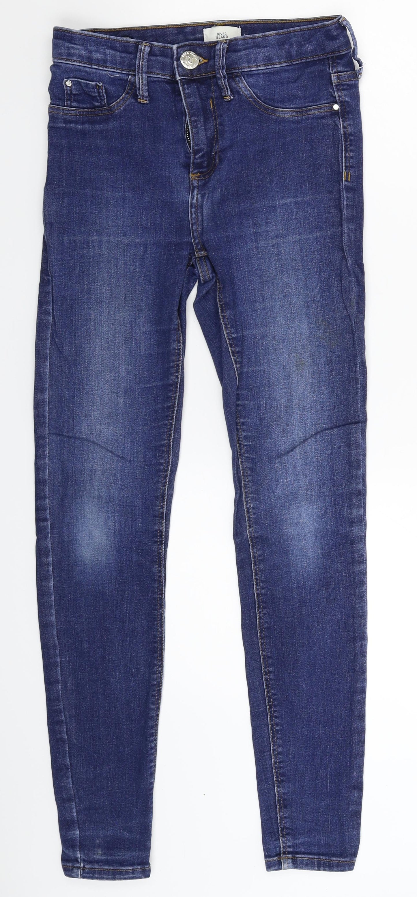 River Island Womens Blue  Denim Skinny Jeans Size 6 L26 in