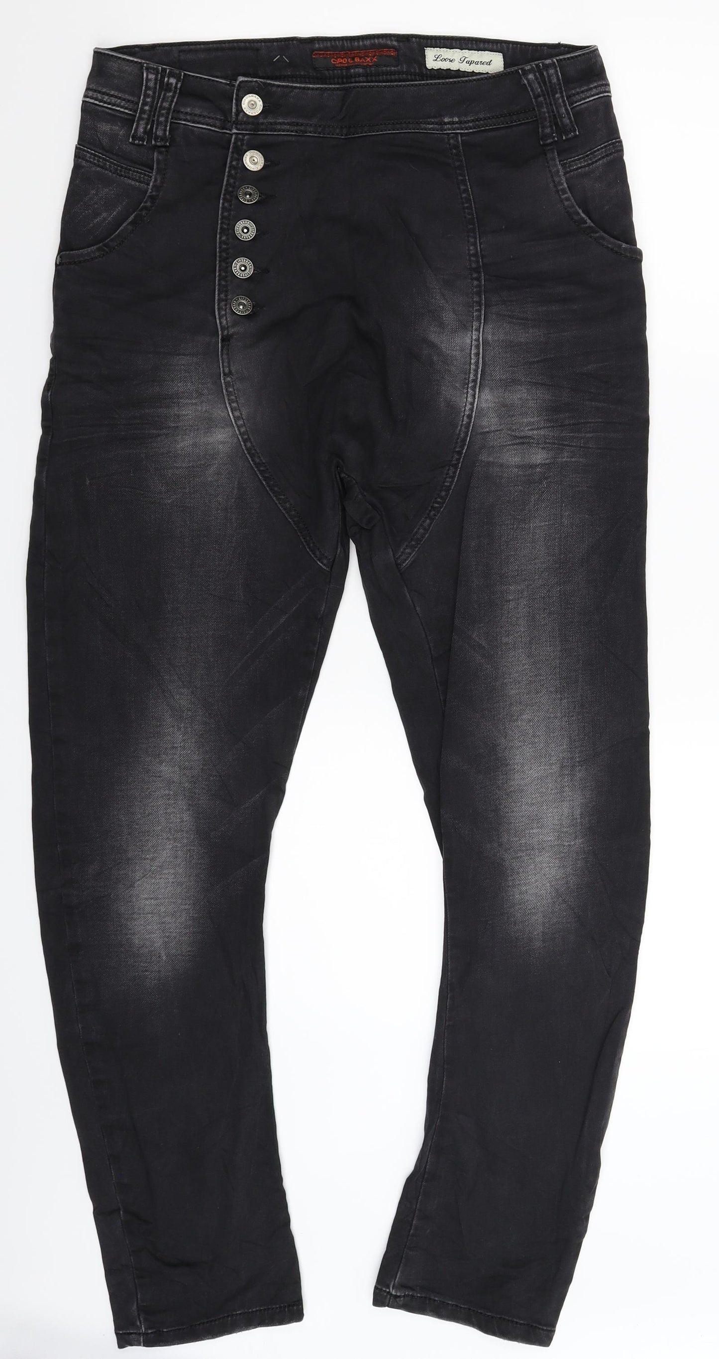 Cipo & Baxx Womens Black  Denim Skinny Jeans Size 32 in L30 in