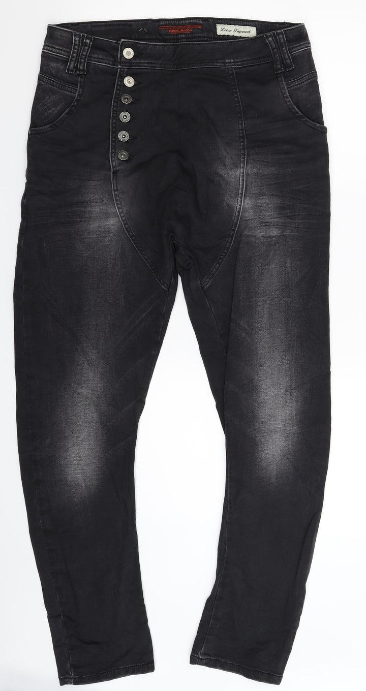 Cipo & Baxx Womens Black  Denim Skinny Jeans Size 32 in L30 in