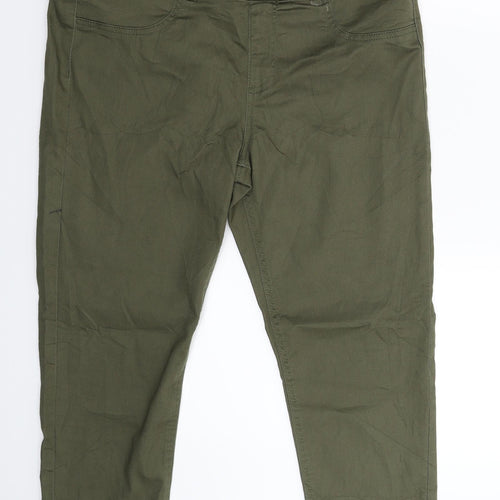 Janina Womens Green  Denim Cropped Jeans Size 36 in L23 in