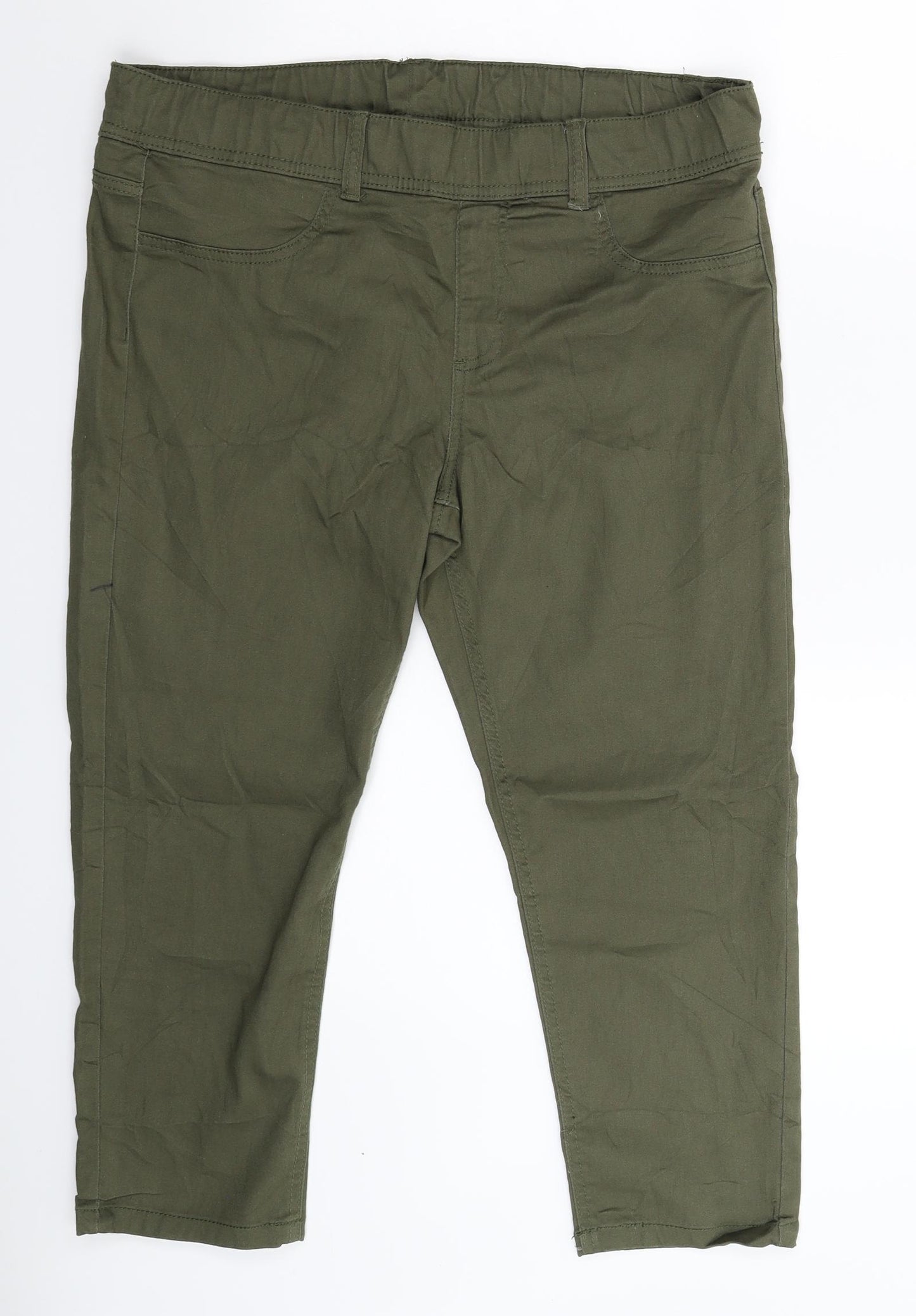 Janina Womens Green  Denim Cropped Jeans Size 36 in L23 in