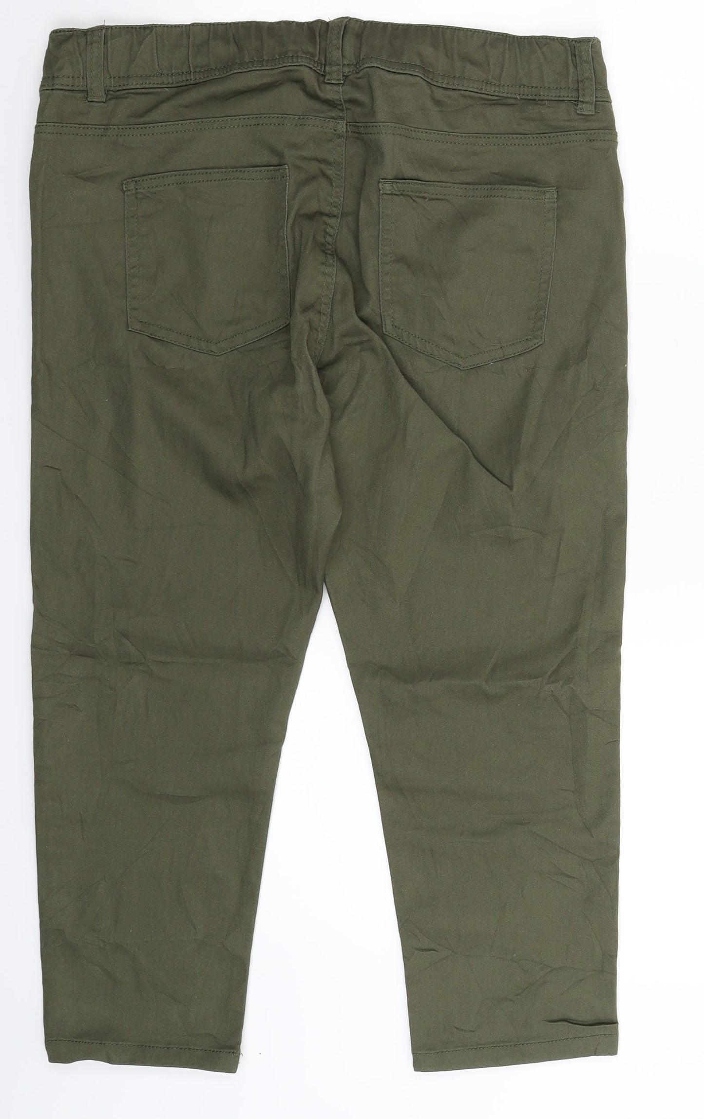 Janina Womens Green  Denim Cropped Jeans Size 36 in L23 in