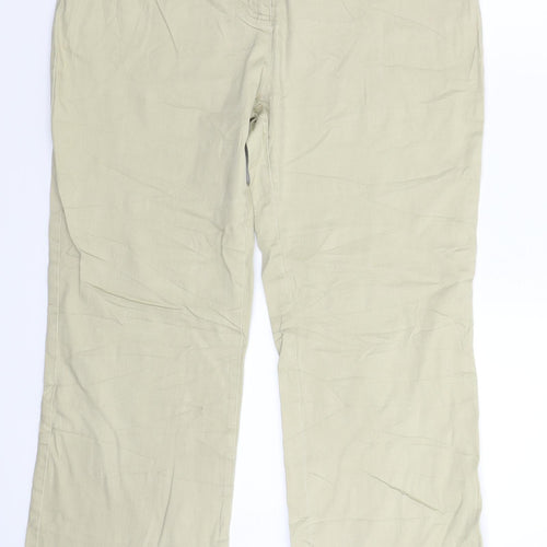 Laura M Womens Beige  Denim Straight Jeans Size 32 in L31 in