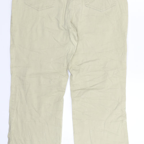 Laura M Womens Beige  Denim Straight Jeans Size 32 in L31 in