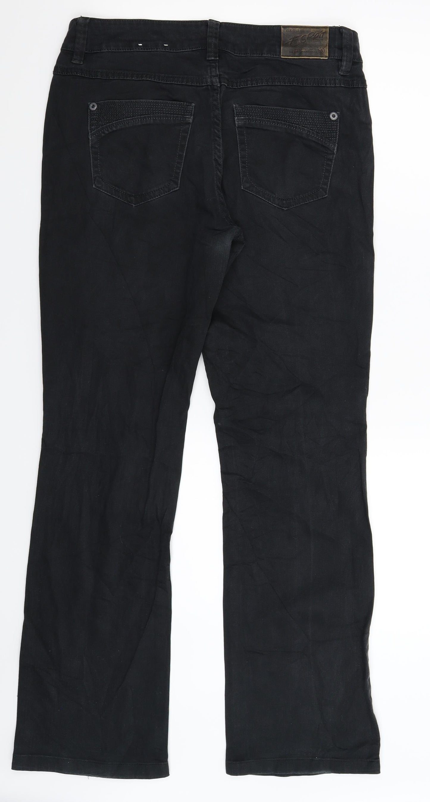 Esprit Womens Black  Denim Bootcut Jeans Size 30 in L31 in
