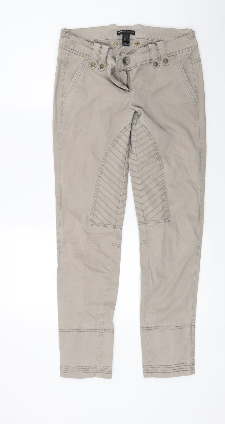 Mango Womens Beige Denim Skinny Jeans Size 10 L27 in