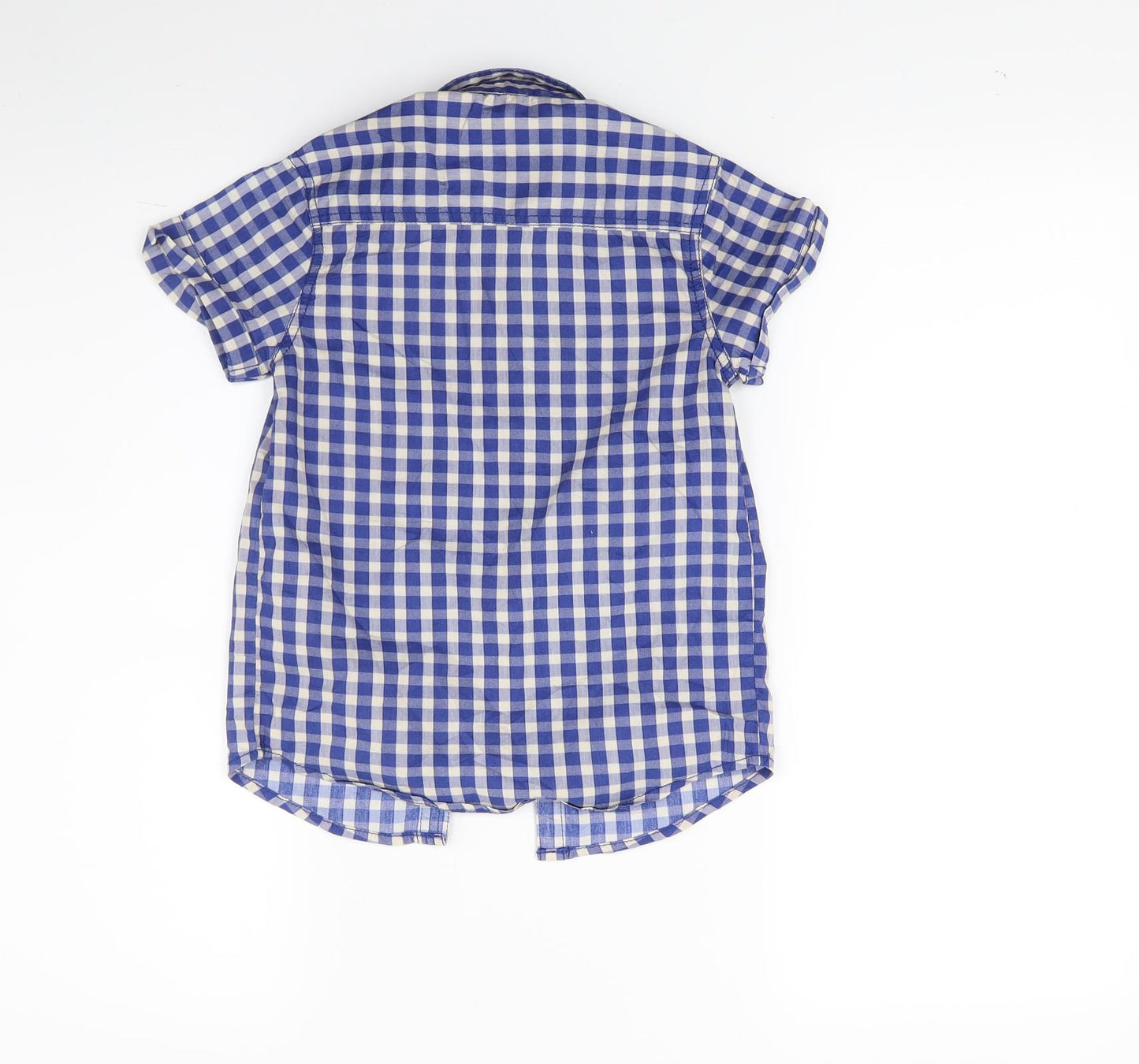 George Boys Blue Check  Basic Button-Up Size 5-6 Years