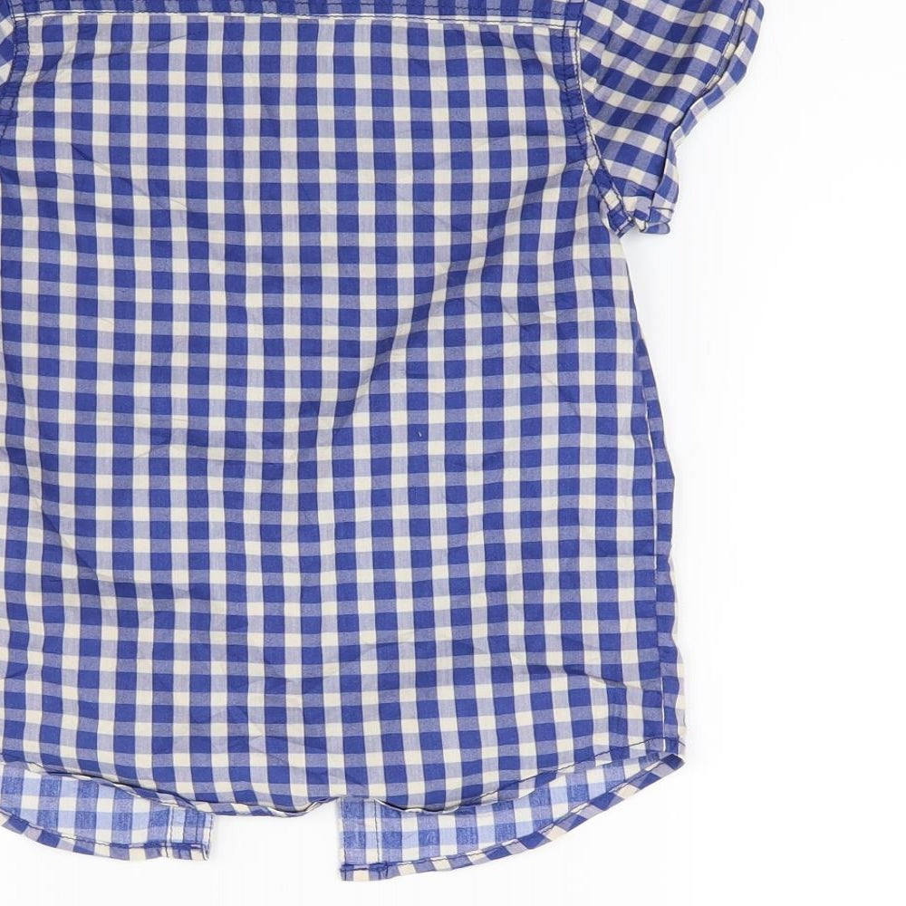 George Boys Blue Check  Basic Button-Up Size 5-6 Years