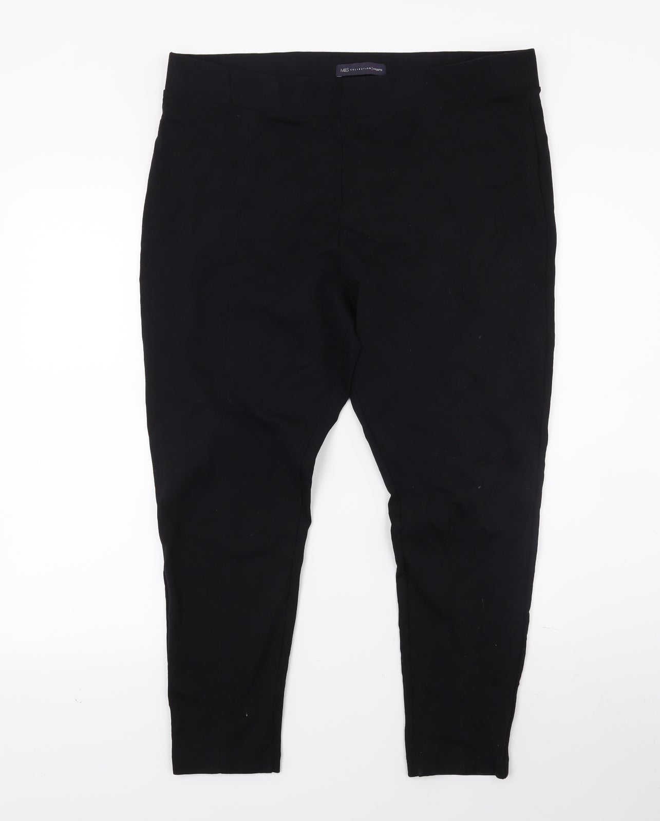 Marks and Spencer Womens Black   Jogger Leggings Size 18 L22.5 in