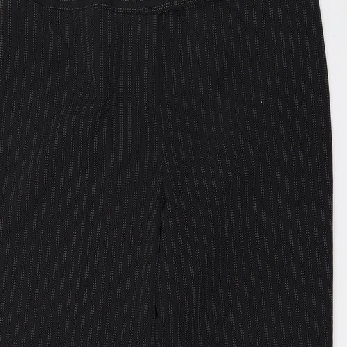 essence Womens Black Striped  Trousers  Size 18 L27 in