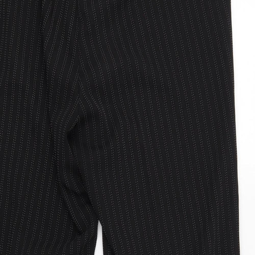 essence Womens Black Striped  Trousers  Size 18 L27 in