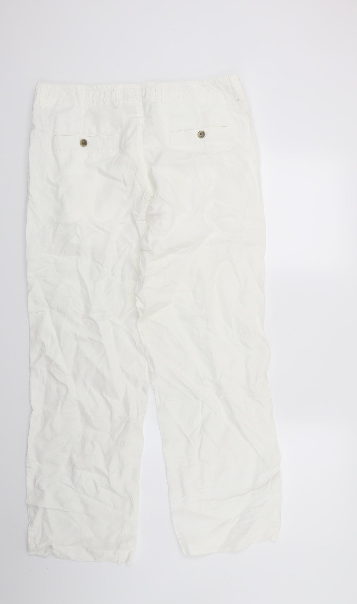 Marks and Spencer Mens White   Trousers  Size 34 L31 in