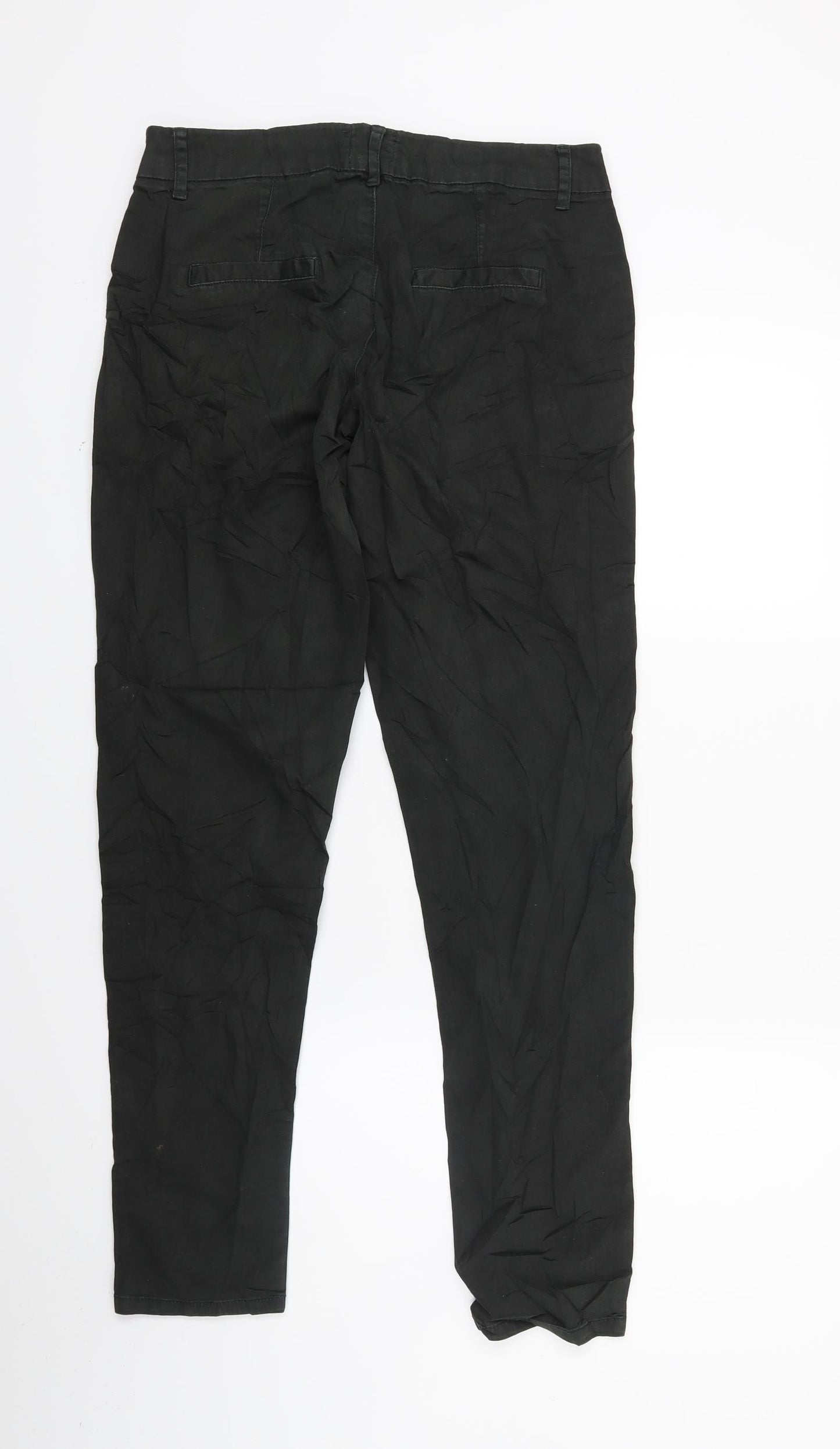 River Island Womens Black   Chino Trousers Size 8 L27 in