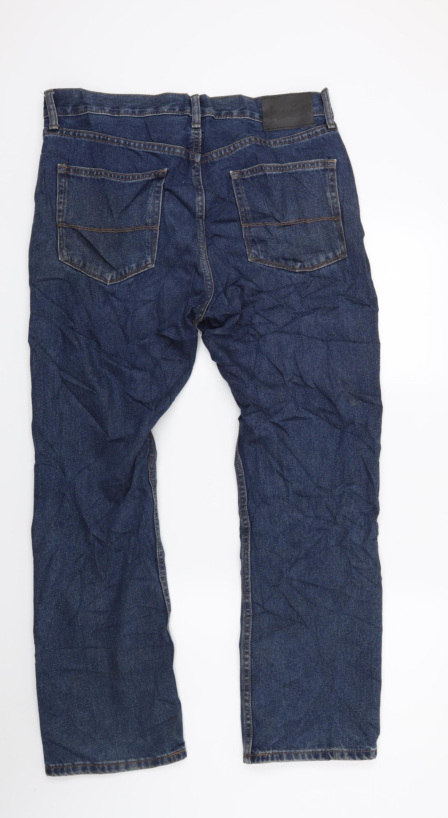 Marks and Spencer Mens Blue  Denim Straight Jeans Size 34 L29 in