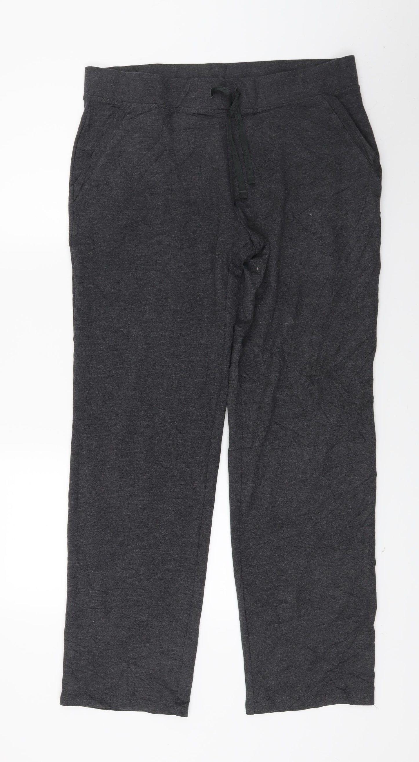 Marks and Spencer Womens Grey   Jogger Trousers Size 14 L28 in
