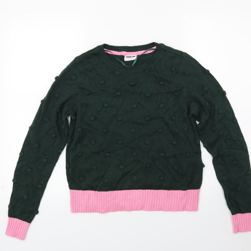Noisy may Womens Green  Knit Pullover Jumper Size M