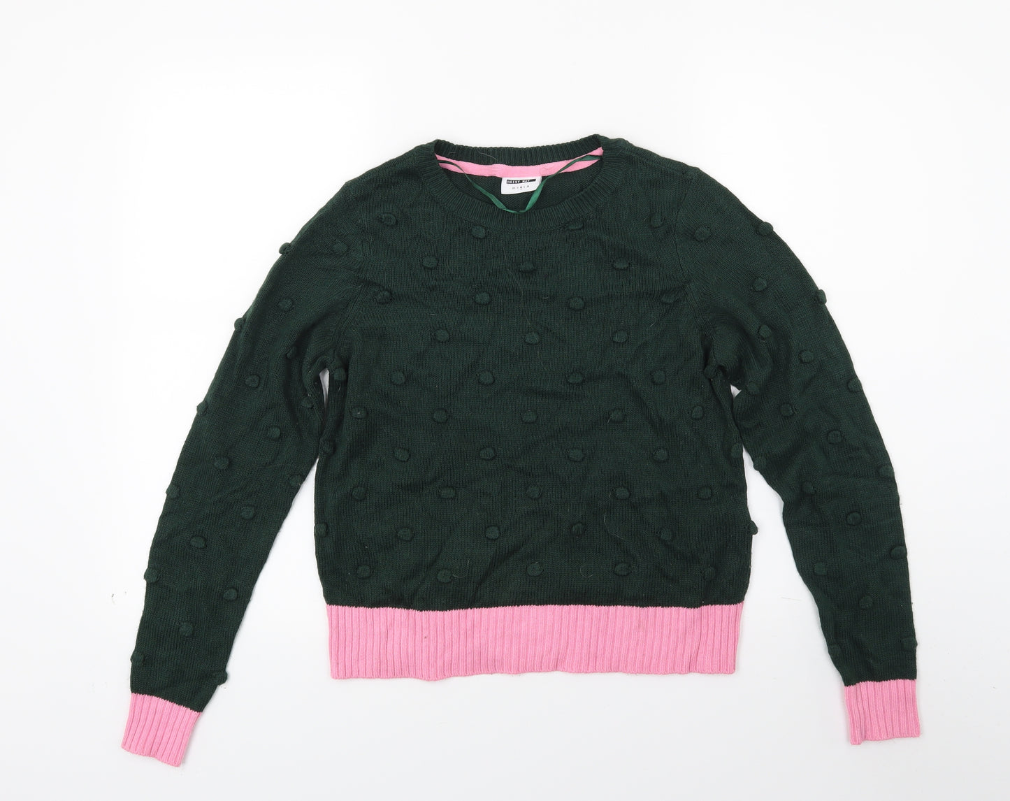 Noisy may Womens Green  Knit Pullover Jumper Size M
