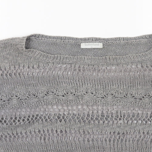 Sutherland Womens Grey  Knit Pullover Jumper Size XL