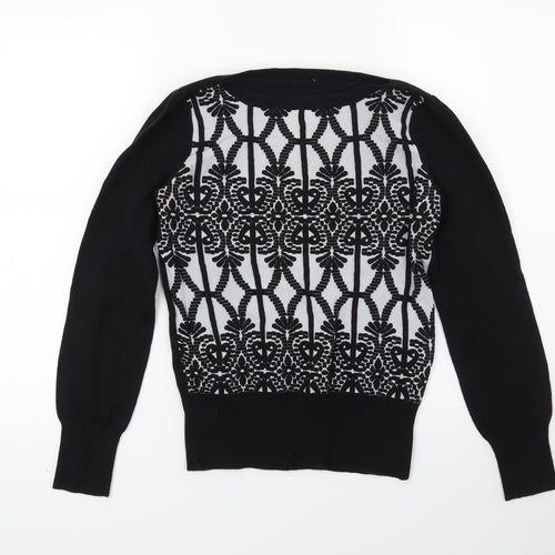 Oasis Womens Black  Knit Pullover Jumper Size S