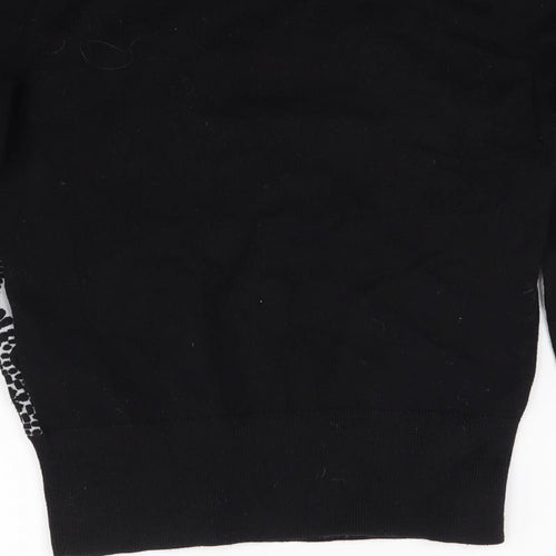 Oasis Womens Black  Knit Pullover Jumper Size S