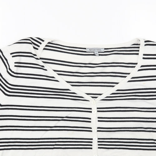 Reflections Womens White   Pullover Jumper Size XL