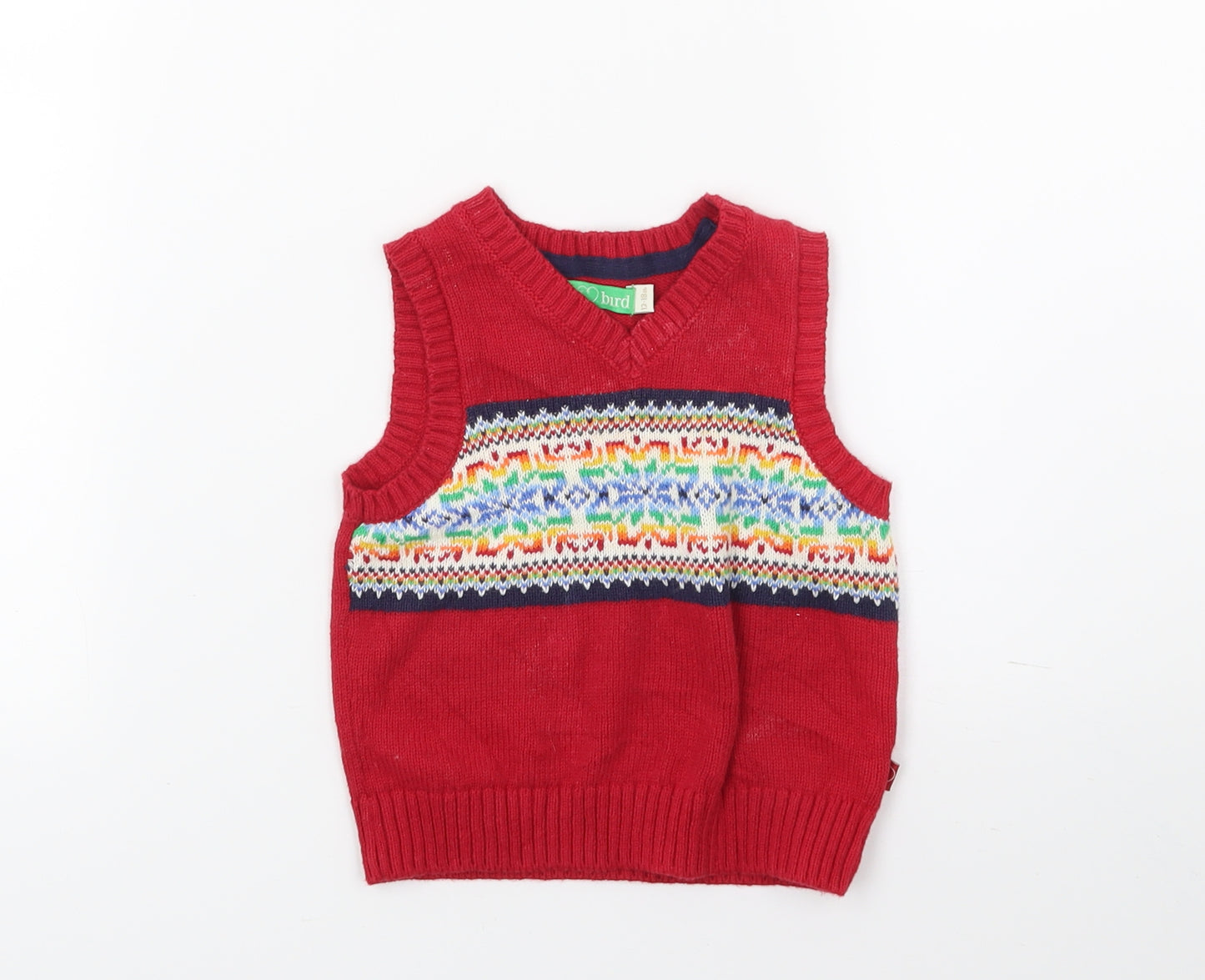 Early bird Boys Red   Pullover Jumper Size 12-18 Months