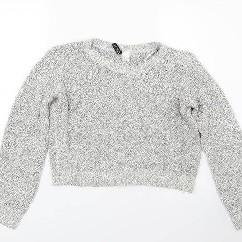 H&M Womens Grey   Pullover Jumper Size M