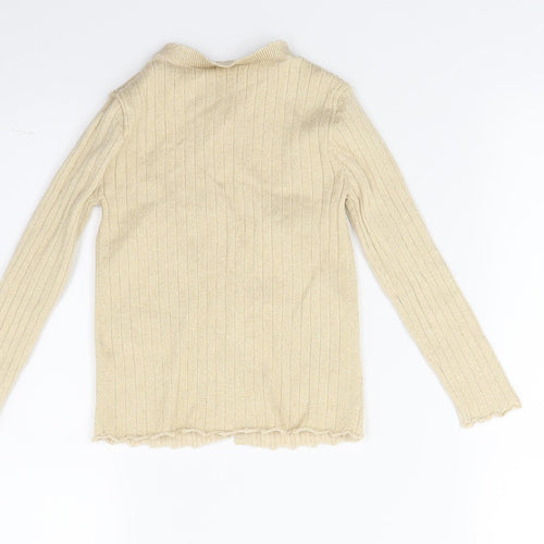 Kids Girls Gold   Cardigan Jumper Size 3-4 Years