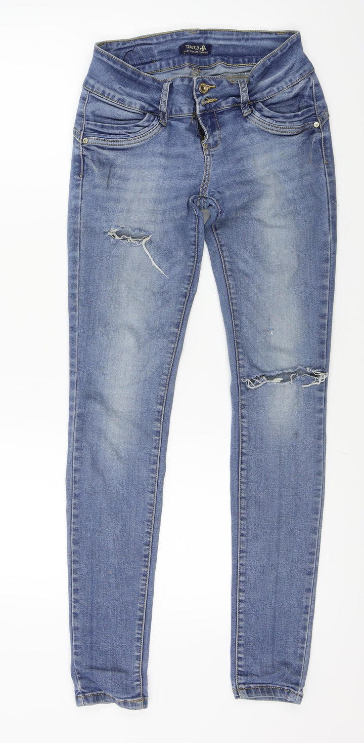 Preworn Womens Blue Skinny Jeans Size 10 L27 in