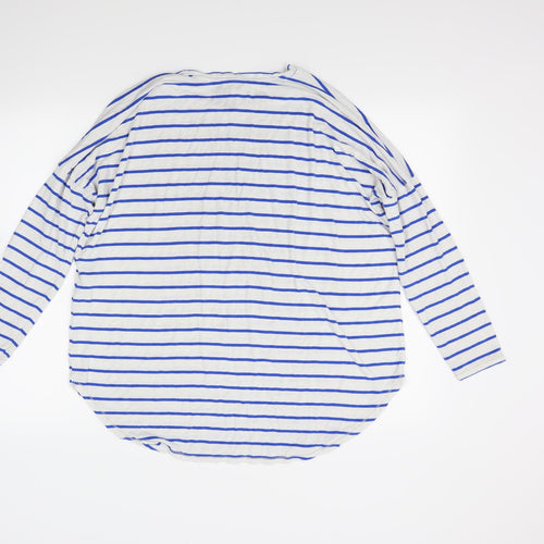 Capsule Womens White Striped  Pullover Jumper Size 14