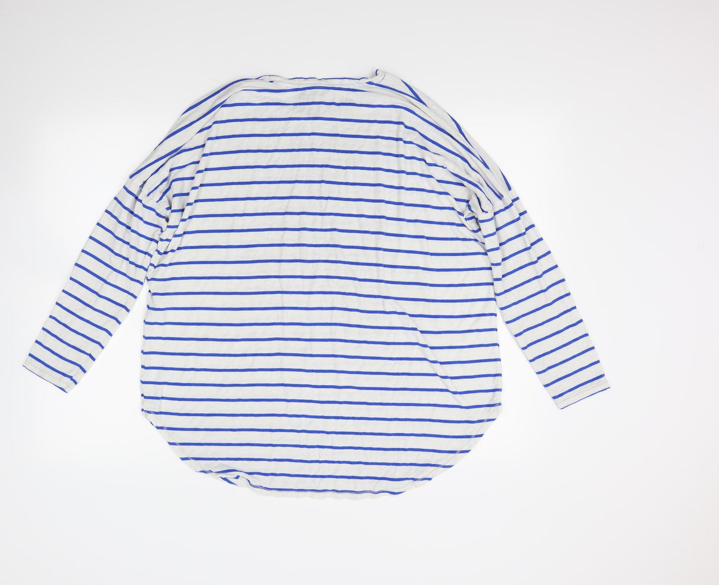 Capsule Womens White Striped  Pullover Jumper Size 14