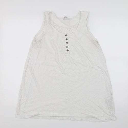 VILA Womens White   Basic Tank Size M