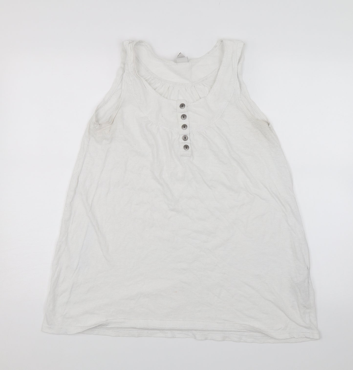 VILA Womens White   Basic Tank Size M