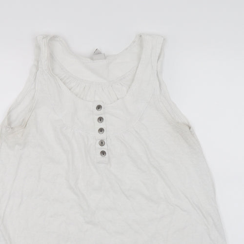 VILA Womens White   Basic Tank Size M
