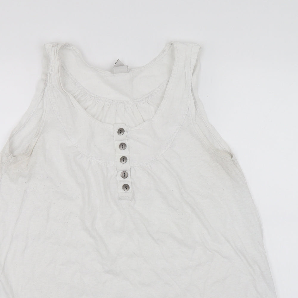 VILA Womens White   Basic Tank Size M