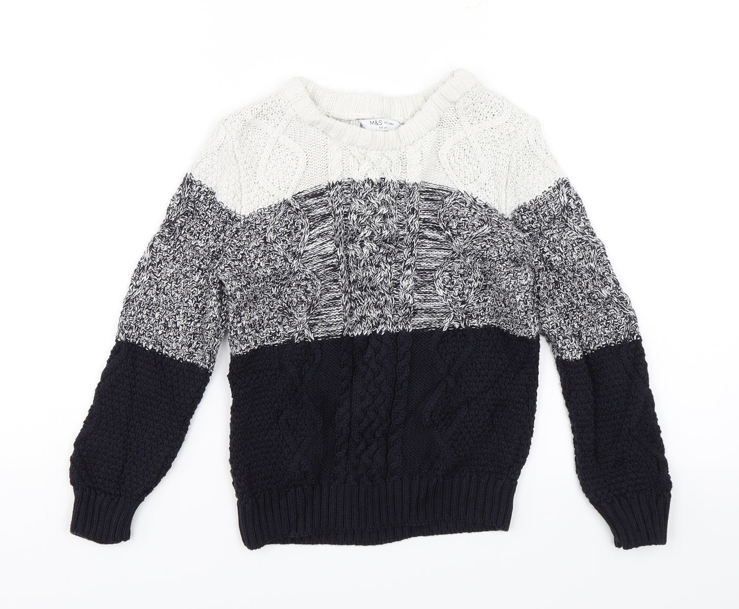 M&S Boys Blue   Pullover Jumper Size 5-6 Years