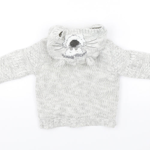 George Baby Grey   Pullover Jumper Size 3-6 Months  - Tigger